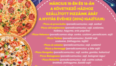 10 &eacute;ves a Trattoria la Prima! K&eacute;t napig 2014-es &aacute;ron k&iacute;n&aacute;lj&aacute;k pizz&aacute;ikat