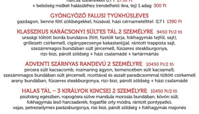 Itt az idei kar&aacute;csonyi vacsorav&aacute;laszt&eacute;k Kaposv&aacute;rr&oacute;l, ha ink&aacute;bb rendeln&eacute;d az &uuml;nnepi men&uuml;t!