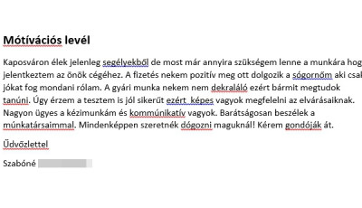 &bdquo;A gy&aacute;ri munka nekem nem dekral&aacute;l&oacute;, ez&eacute;rt b&aacute;rmit meg tudok tan&uacute;ni&rdquo; - nem hiszed el ezeket a kaposv&aacute;ri motiv&aacute;ci&oacute;s leveleket!