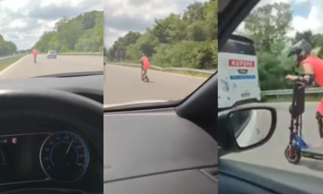 Szerinted norm&aacute;lis a csaj? - 120 km/h-val repesztett roller&eacute;vel az aut&oacute;p&aacute;ly&aacute;n - VIDE&Oacute;