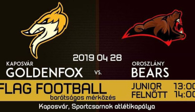 Vas&aacute;rnap j&ouml;n a kaposv&aacute;ri Flag Football csapat első komoly m&eacute;rkőz&eacute;se!