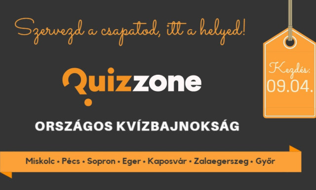 Ma este startol Kaposv&aacute;ron a Quizzone őszi fordul&oacute;ja!