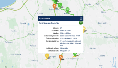 M&aacute;r megint - vagy m&eacute;g mindig - port&aacute;lt&aacute;bla szerel&eacute;s, f&eacute;lp&aacute;ly&aacute;n haladhatunk a 67-es p&aacute;r szakasz&aacute;n