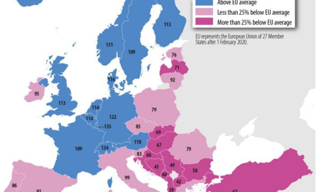 Magyarorsz&aacute;g dobog&oacute;s a legszeg&eacute;nyebb uni&oacute;s tag&aacute;llamok k&ouml;z&ouml;tt