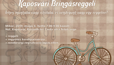 Tekerj h&eacute;tfőn reggel bring&aacute;val a v&aacute;rosba, megvend&eacute;gelnek egy reggelire!