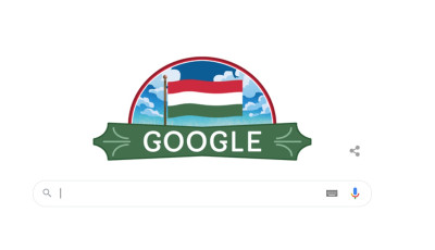 A magyar lobog&oacute;val tiszteleg forradalmunk előtt a Google