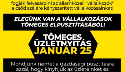 N&aacute;lunk is fogy a t&uuml;relem - T&ouml;meges &uuml;zletnyit&aacute;st szerveznek janu&aacute;r 25-re