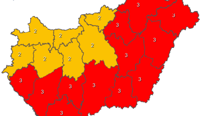 FIGYELEM! Harmadfok&uacute; figyelmeztet&eacute;st adtak ki Somogyra, nagy viharral &eacute;rkezhet a hidegfront