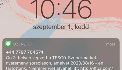 Hamis nyerem&eacute;nyj&aacute;t&eacute;kot hirdetnek a Tesco nev&eacute;ben - Ne dőljetek be nekik!