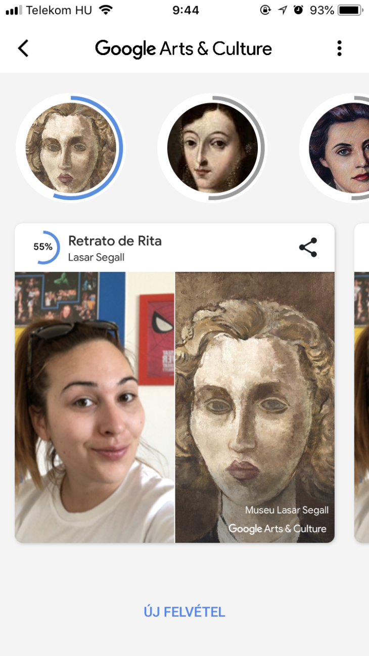 Itt a Google app, ami megmutatja melyik műalkotáshoz hasonlítasz!
