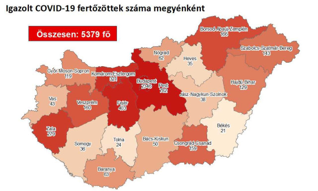 Ny&aacute;r eleji szinten az akt&iacute;v fertőz&ouml;ttek sz&aacute;ma, p&eacute;nteken d&ouml;ntenek az &uacute;j int&eacute;zked&eacute;sekről