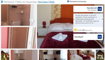 Ezek most a legjobb &eacute;s legrosszabb kaposv&aacute;ri sz&aacute;ll&aacute;sok a Booking.com szerint