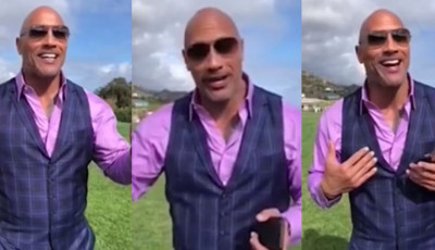 A kaposv&aacute;riaknak is &iacute;gy kellene kamp&aacute;nyolniuk a suliban! - Dwayne Johnson magyarul &uuml;zent a miskolci gimiseknek