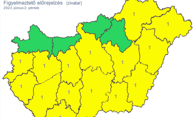 Zivatar v&aacute;lthatja a meleget, Somogyra is kiadt&aacute;k a figyelmeztet&eacute;st