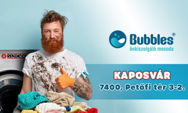 Bubbles &ouml;nkiszolg&aacute;l&oacute; mosoda ny&iacute;lik Kaposv&aacute;ron