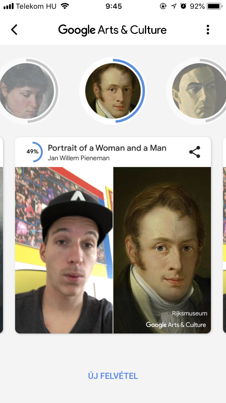 Itt a Google app, ami megmutatja melyik műalkotáshoz hasonlítasz!
