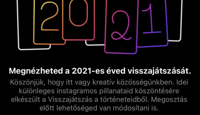 Itt az Insta &eacute;v&ouml;sszes&iacute;tője, a t&ouml;rt&eacute;neteidből gy&uacute;rhatod &ouml;ssze