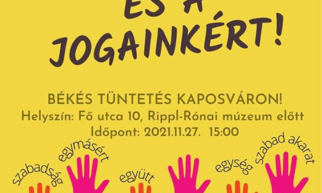 Kaposv&aacute;ron is t&uuml;ntet&eacute;st szerveznek a k&ouml;telező olt&aacute;s ellen