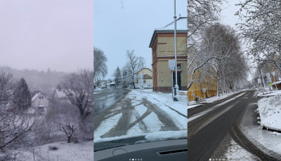 Id&eacute;n elősz&ouml;r havaz&oacute;dott be Kaposv&aacute;r - Instagram H&iacute;rad&oacute;