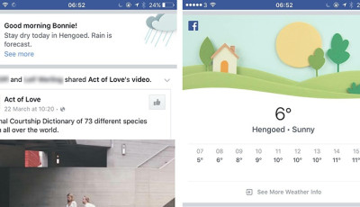 Megint friss&uuml;lt a Facebook &ndash; Időj&aacute;r&aacute;s &eacute;s Story a kezdőlapon!