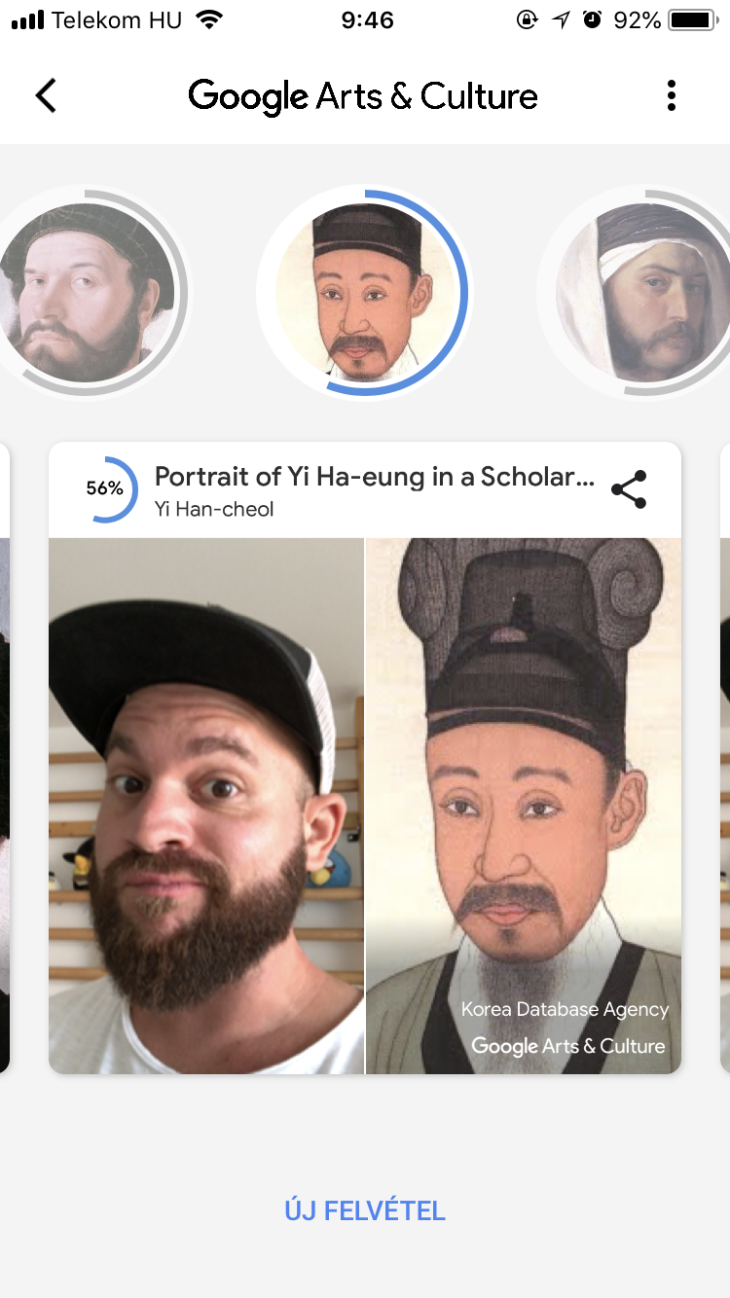 Itt a Google app, ami megmutatja melyik műalkotáshoz hasonlítasz!