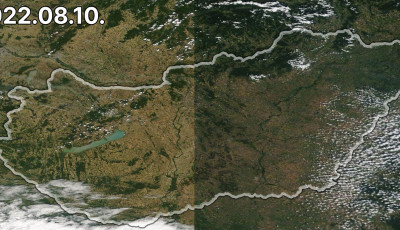 M&eacute;g az űrből is l&aacute;tszik mekkora sz&aacute;razs&aacute;g s&uacute;jtja az orsz&aacute;got 2021-hez k&eacute;pest