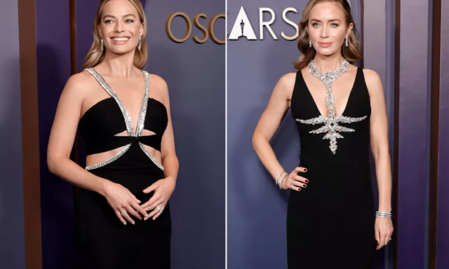 Ikertornyok: Margot Robbie &eacute;s Emily Blunt tot&aacute;l &ouml;ssze&ouml;lt&ouml;ztek egy d&iacute;j&aacute;tad&oacute;n