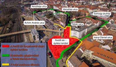 K&ouml;zel m&aacute;sf&eacute;l &eacute;v ut&aacute;n vissza&aacute;ll a Noszlopy halad&aacute;si ir&aacute;nya - Feje tetej&eacute;re &aacute;ll a belv&aacute;rosi k&ouml;zleked&eacute;s