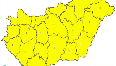 Citroms&aacute;rga figyelmeztet&eacute;s az eg&eacute;sz orsz&aacute;gra - Vihar, j&eacute;geső is j&ouml;het