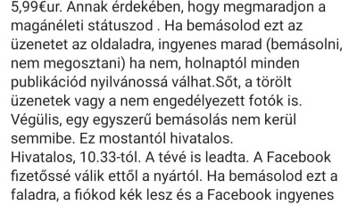 M&aacute;r megint a felhaszn&aacute;l&oacute;k sz&aacute;zait veri &aacute;t az &uacute;j Facebookos kamuh&iacute;r