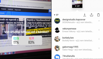 Be&uacute;j&iacute;tott az Instagram - Itt a szavaz&oacute;s matrica!