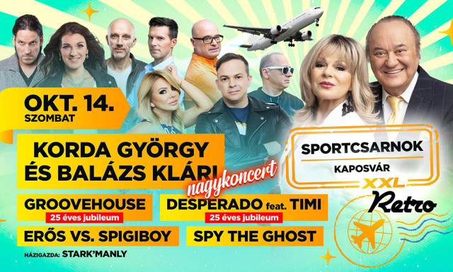 Korda Gyuri b&aacute;csi, Groovehouse, Desperado, Erős vs. Spigiboy &eacute;s Spy the Ghost egy este Kaposv&aacute;ron!