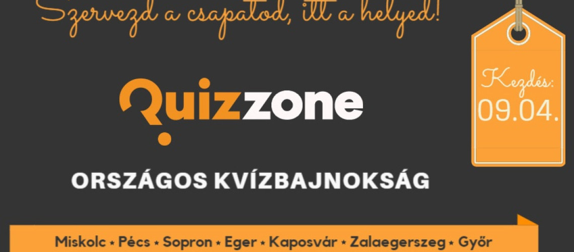 Ma este startol Kaposv&aacute;ron a Quizzone őszi fordul&oacute;ja!