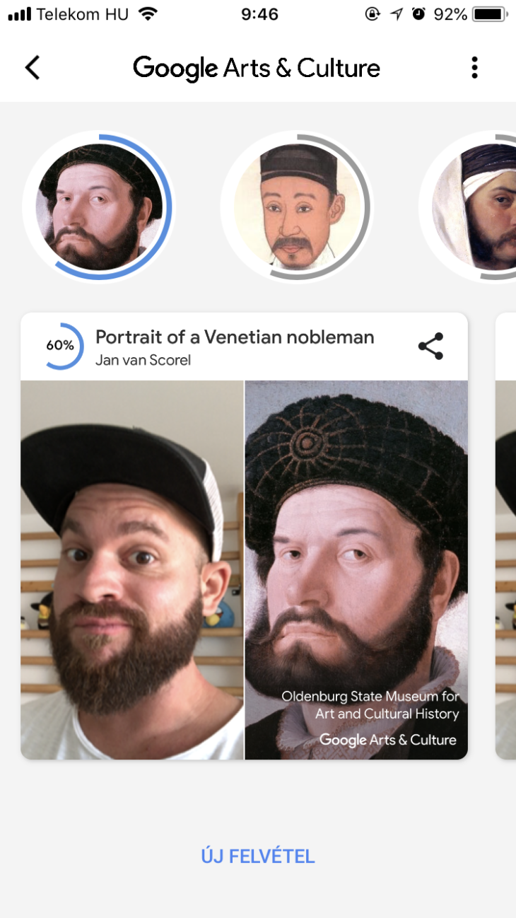 Itt a Google app, ami megmutatja melyik műalkotáshoz hasonlítasz!