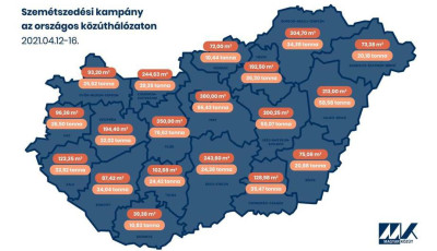 5 nap alatt 24 tonna szemetet szedtek &ouml;ssze a k&ouml;z&uacute;tkezelő munkat&aacute;rsai Somogyban