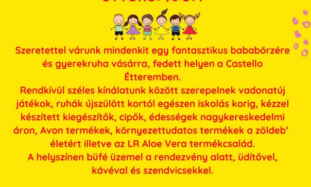 Babab&ouml;rz&eacute;t tartanak j&uacute;niusban a Castello &Eacute;tteremben!