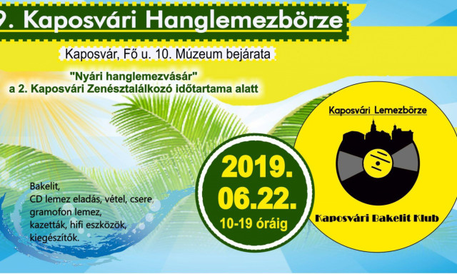 9. alkalommal is p&ouml;r&ouml;g a fekete bakelit - J&uacute;niusban &uacute;jra hanglemezb&ouml;rze Kaposv&aacute;ron!