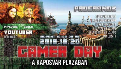 Paplovaggal &eacute;s Zsoltival tartanak okt&oacute;berben Gamer Day-t a Kaposv&aacute;r Pl&aacute;z&aacute;ban!