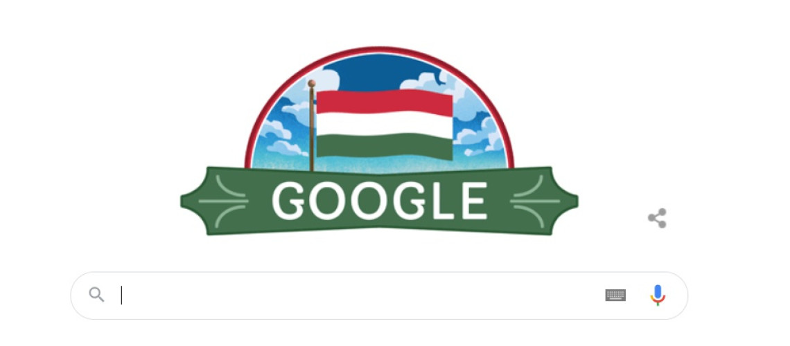 A magyar lobog&oacute;val tiszteleg forradalmunk előtt a Google