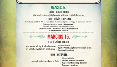 &Iacute;gy &uuml;nnepli Kaposv&aacute;r m&aacute;rcius 15-&eacute;t! - A program: